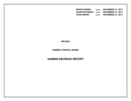 Gaming Revenue Report