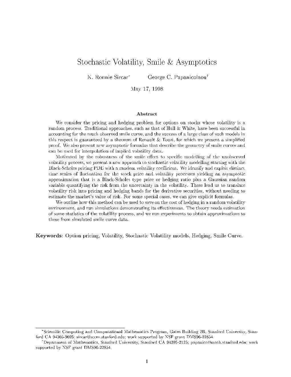 Stochastic Volatility, Smile & Asymptotics