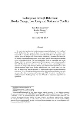 Border Change, Lost Unity and Nationalist Conflict