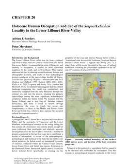 CHAPTER 20 Holocene Human Occupation and Use of the Slapus