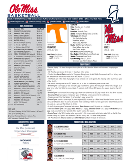 Ole Miss Style Guide Tipoff Tidbits Projected Ole Miss