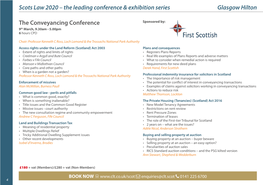 Scots Law 2020 – the Leading Conference & Exhibition Series Glasgow Hilton