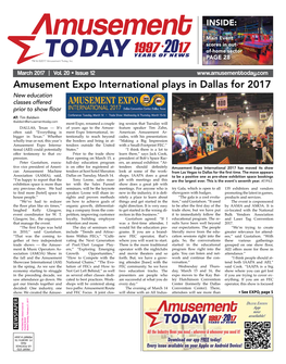 Amusement Expo International Plays in Dallas for 2017