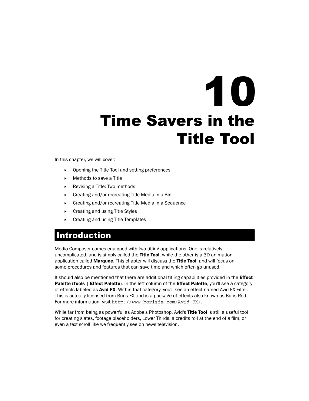 Time Savers in the Title Tool