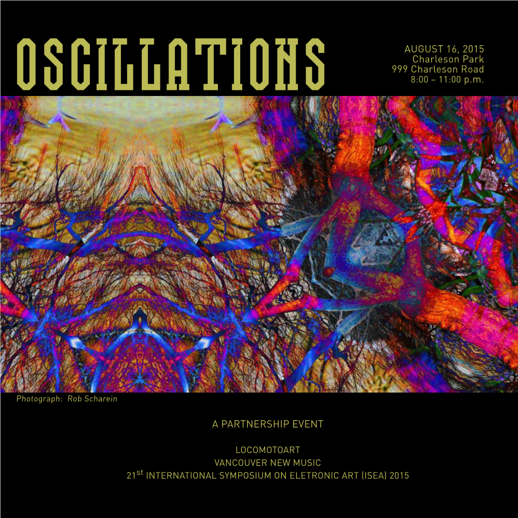 OSCILLATIONS 8:00 – 11:00 P.M