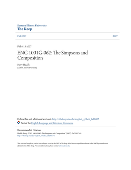 ENG 1001G-062: the Simpsons and Composition