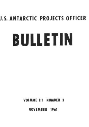 J.S. Antarctic Projects Officer Bullet N
