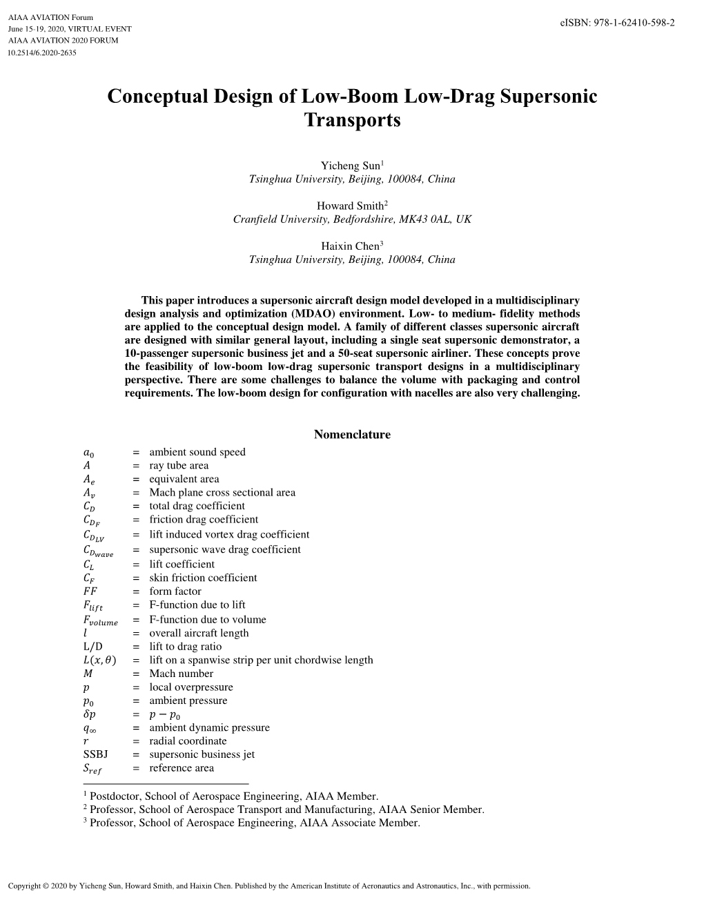 Preparation of Papers for AIAA Journals