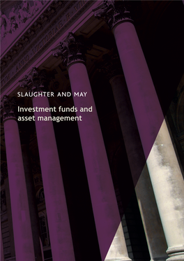 Investment Funds and Asset Management Contents