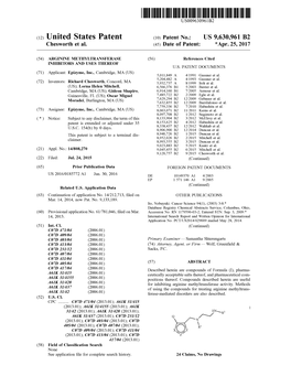 (12) United States Patent (10) Patent No.: US 9,630,961 B2 Chesworth Et Al