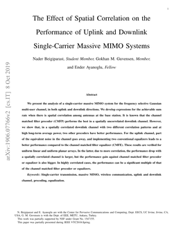 The Effect of Spatial Correlation on the Performance of Uplink and Downlink Single-Carrier Massive MIMO Systems