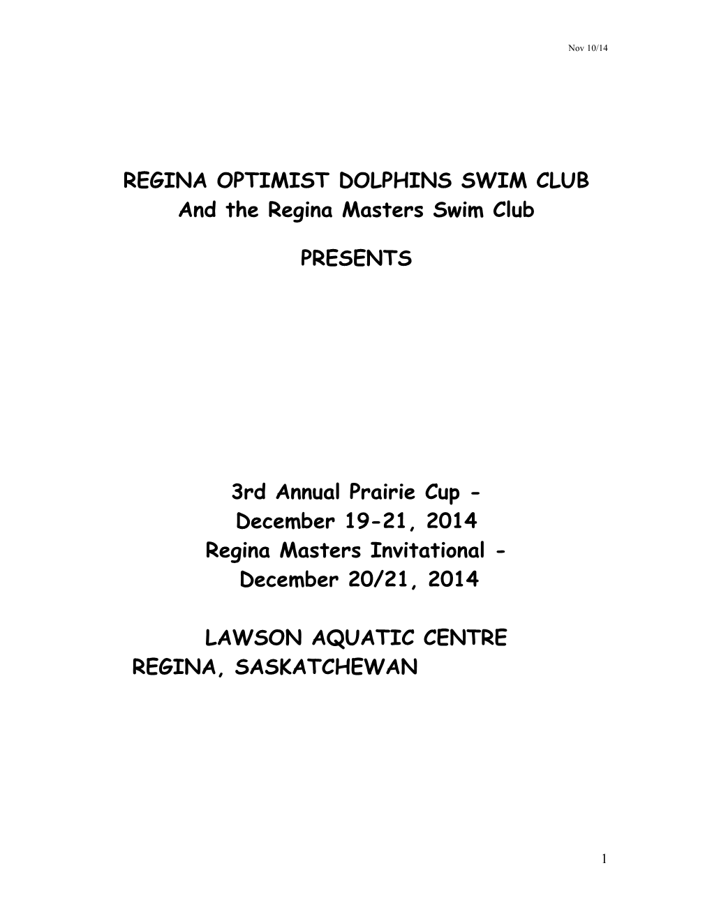 Regina Optimist Dolphins Swim Club