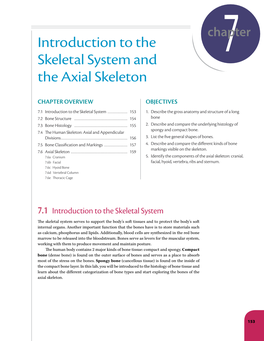 Introduction to the Skeletal System and the Axial Skeleton 155