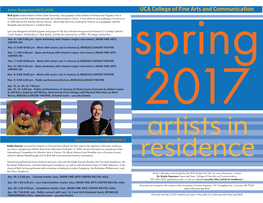 Spring 2017 Artists in Residence
