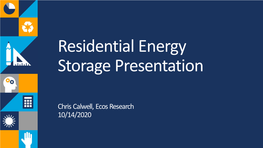 Slides from Sonoma Clean Power Residential Energy Storage