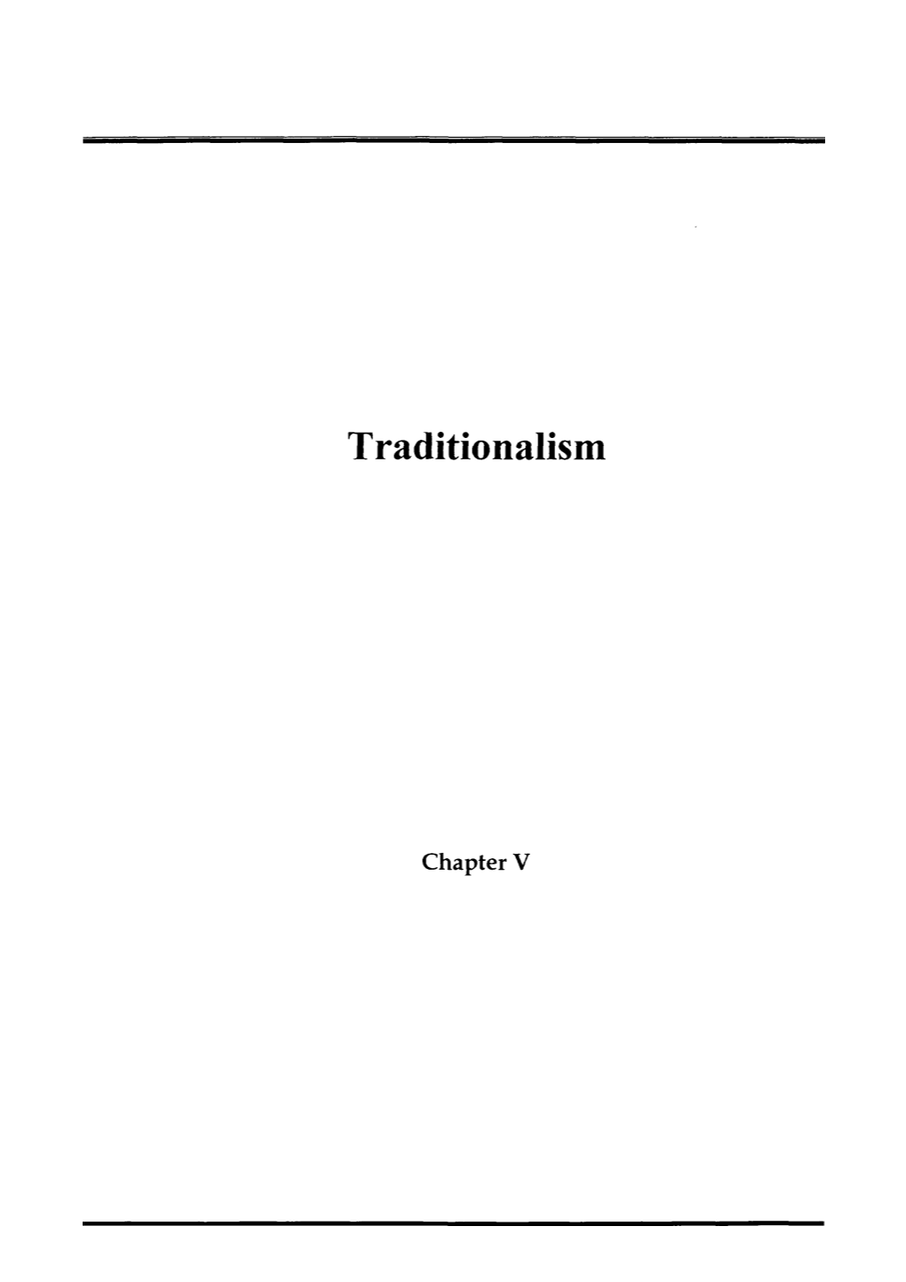 Traditionalism