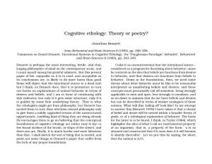 Cognitive Ethology: Theory Or Poetry?