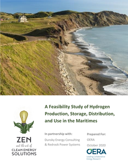 A Feasibility Study of Hydrogen Production, Storage, Distribution, and Use in the Maritimes
