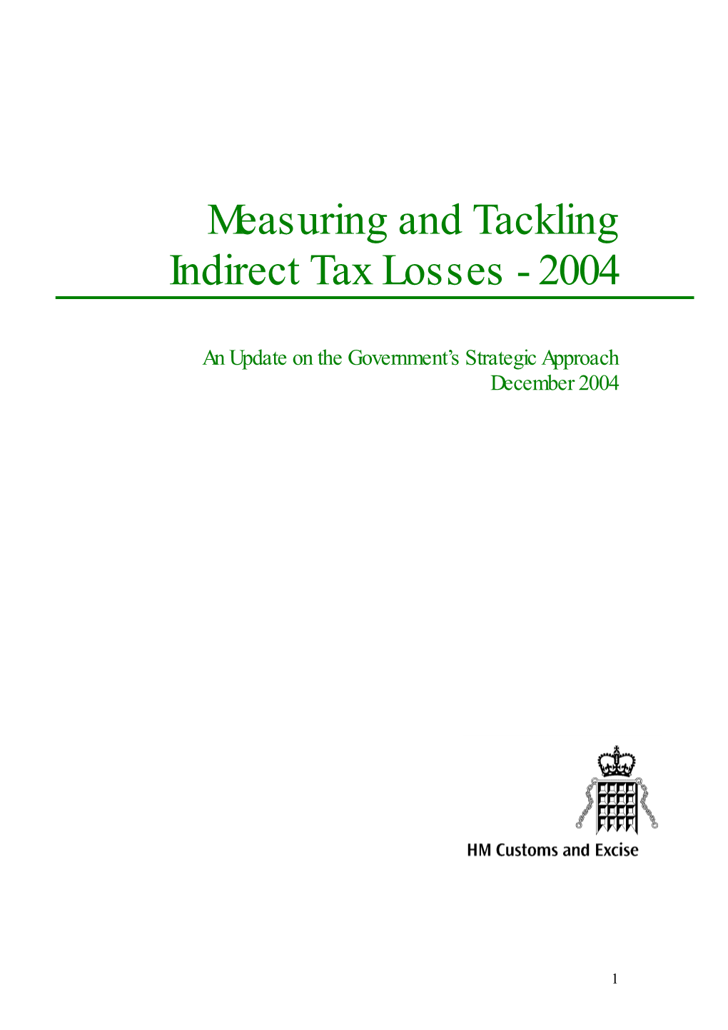 Measuring and Tackling Indirect Tax Losses - 2004