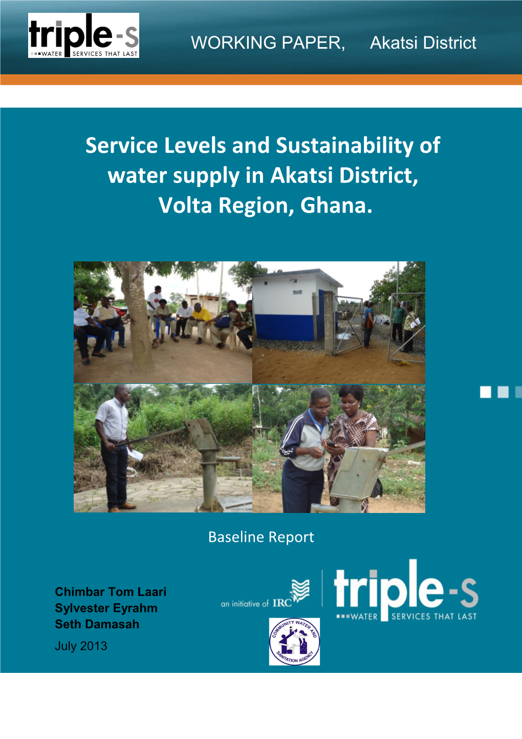 Service Levels and Sustainability of Water Supply in Akatsi District, Volta Region, Ghana
