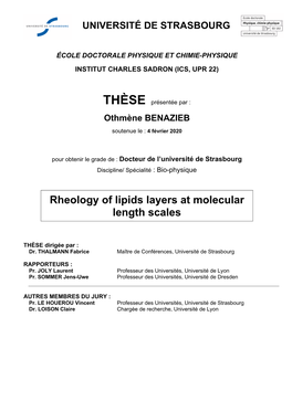 Rheology of Lipids Layers at Molecular Length Scales