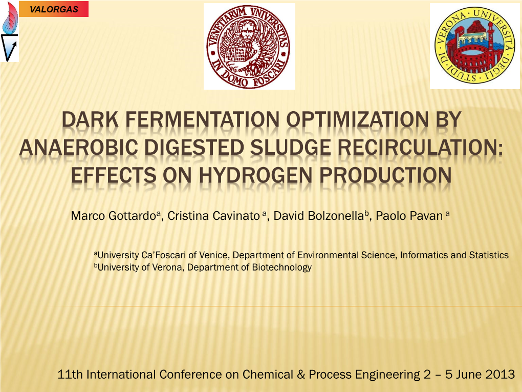 Dark Fermentation Optimization by Anaerobic Digested Sludge Recirculation: Effects on Hydrogen Production