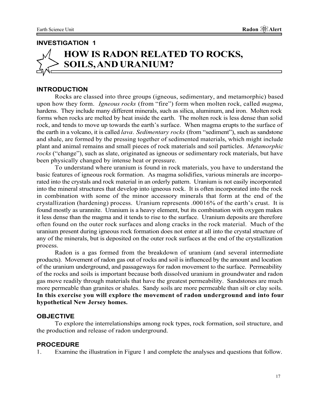 How Is Radon Related to Rocks, Soils, and Uranium?