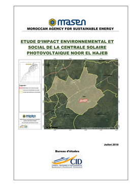 Etude D'impact Environnemental Et Social De La Centrale Solaire Photovoltaique Noor El Hajeb