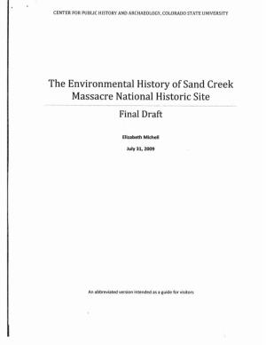 The Environmental History of Sand Creek Massacre National Historic Site