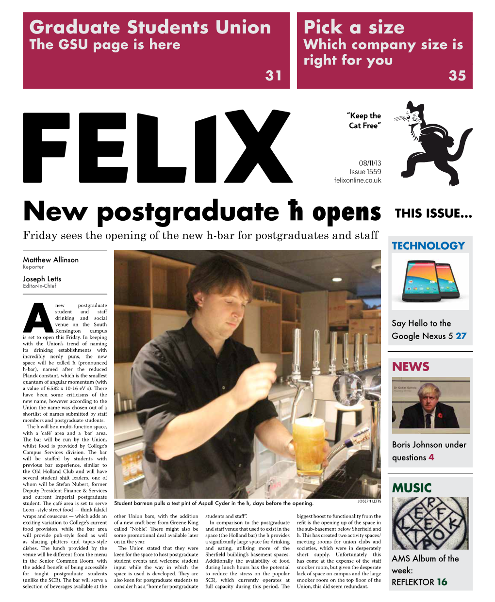 New Postgraduate Ħ Opens THIS ISSUE