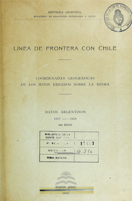 Línea De Frontera Con Chile