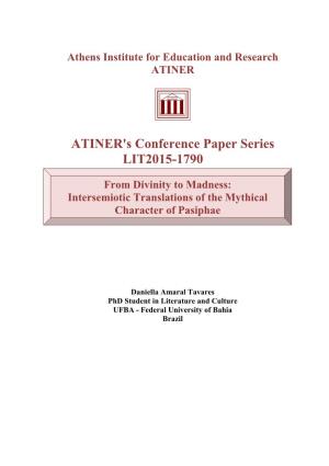 ATINER's Conference Paper Series LIT2015-1790