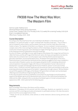 The Western Film