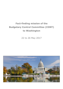 Fact-Finding Mission of the Budgetary Control Committee (CONT) to Washington
