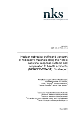NKS-362, Nuclear Icebreaker Traffic