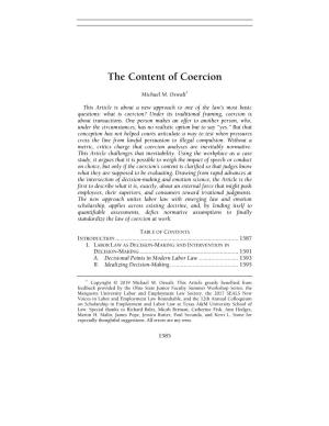 The Content of Coercion