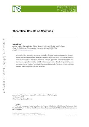 Theoretical Results on Neutrinos
