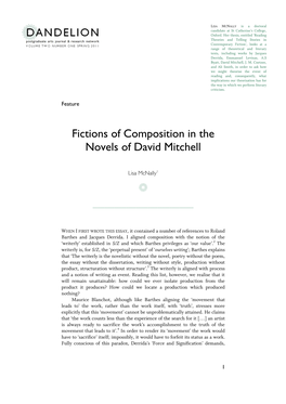 Fictions of Composition in the Novels of David Mitchell