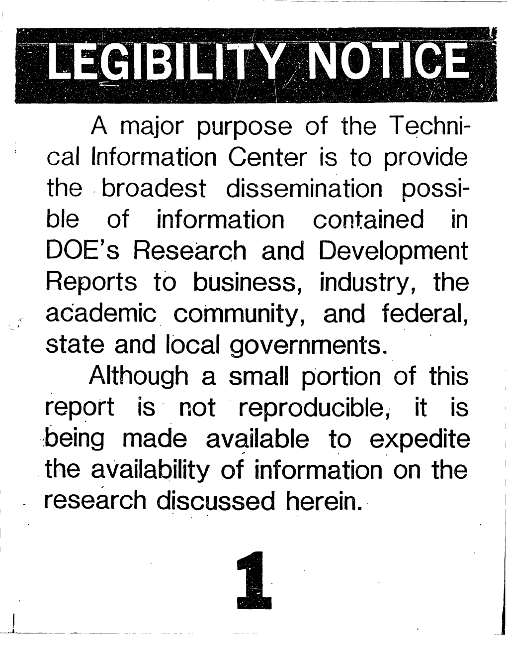 Cal Information Center Is to Provide the Broadest Dissemination Possi