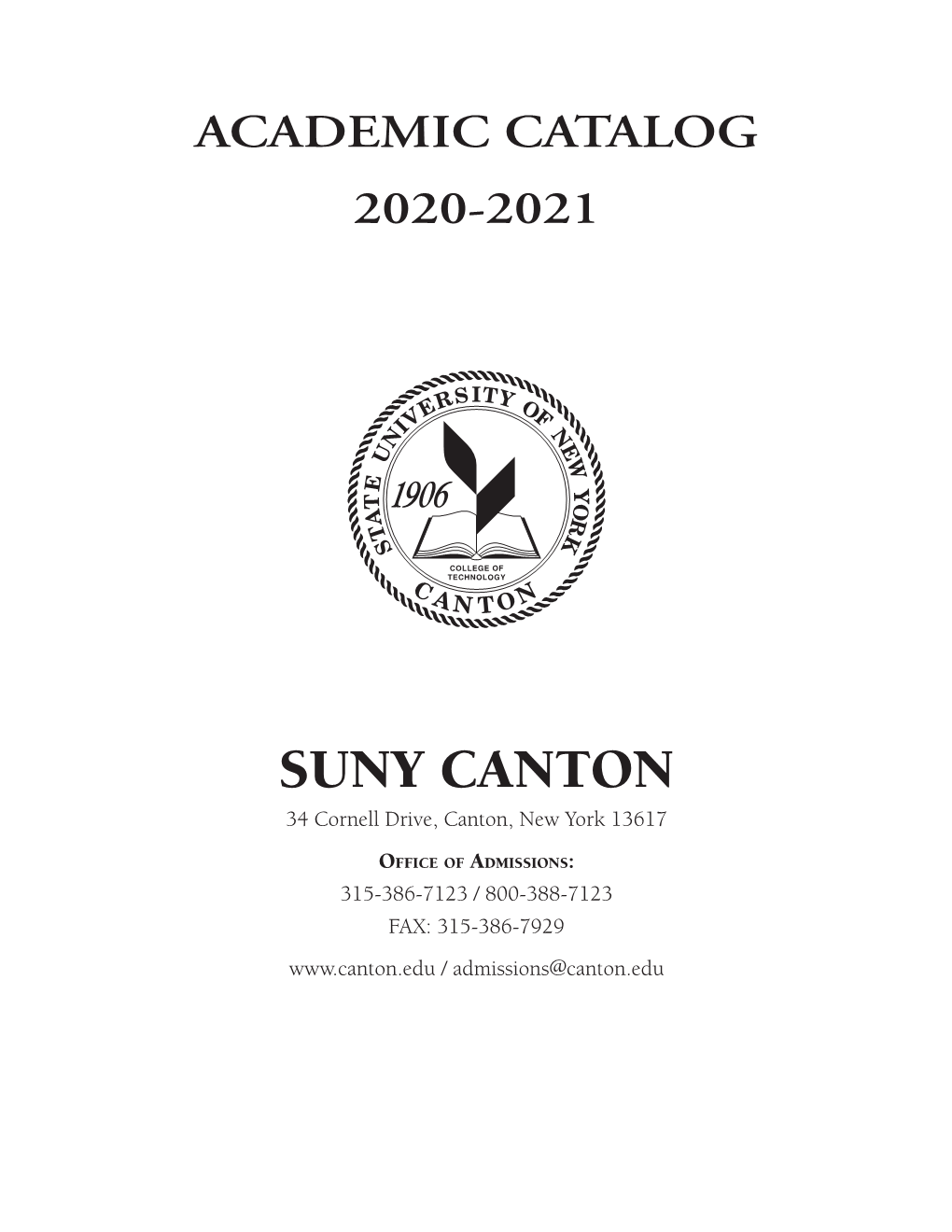 Academic Catalog 2020-2021