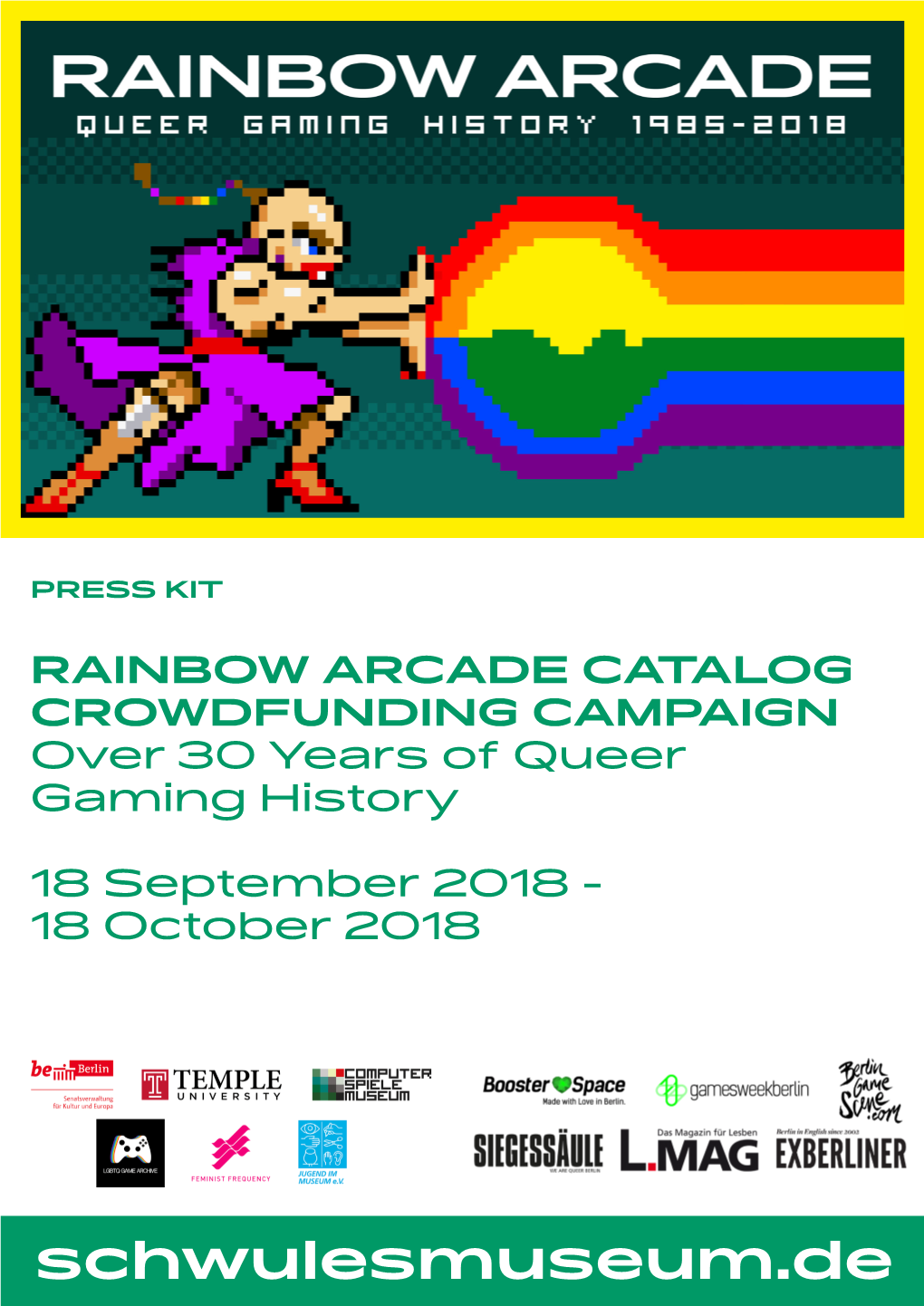 RAINBOW ARCADE CATALOG CROWDFUNDING CAMPAIGN Over 30 Years of Queer Gaming History