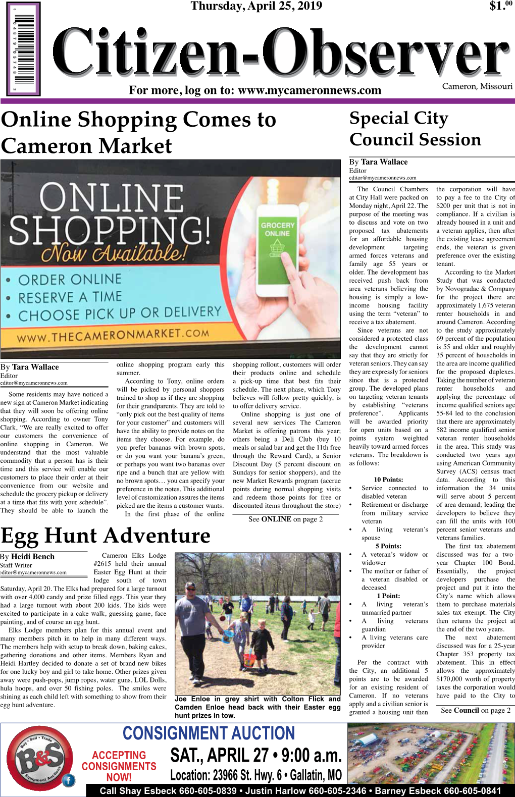 Online Shopping Comes to Cameron Market Egg Hunt Adventure