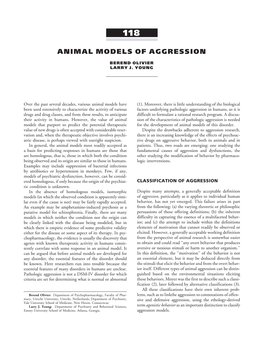 Animal Models of Aggression