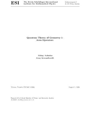 Quantum Theory of Geometry I: Area Operators