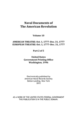 Naval Documents of the American Revolution, Volume 10, Part 2