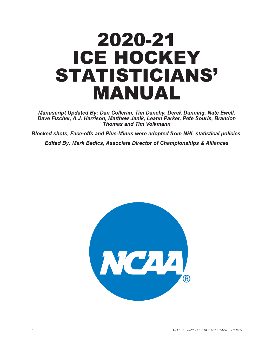 2020-21 Ice Hockey Statisticians' Manual