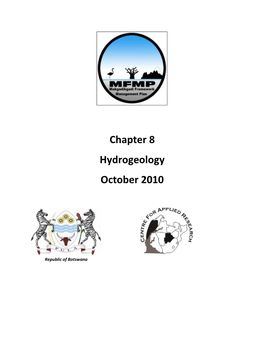 Chapter 8 Hydrogeology October 2010