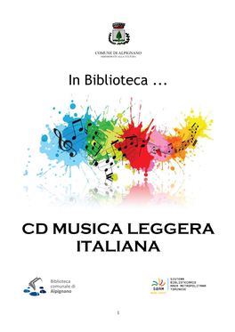 Elenco Cd Di Musica Leggera Italiana