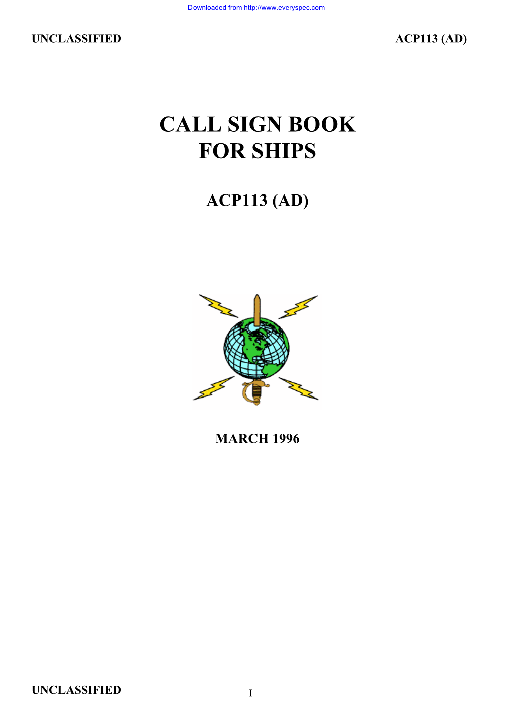 Call Sign Book for Ships