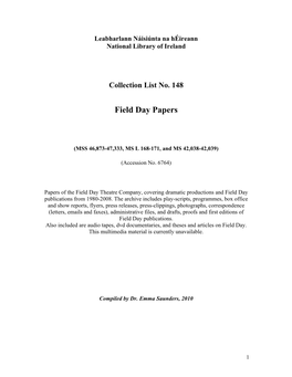 Field Day Papers